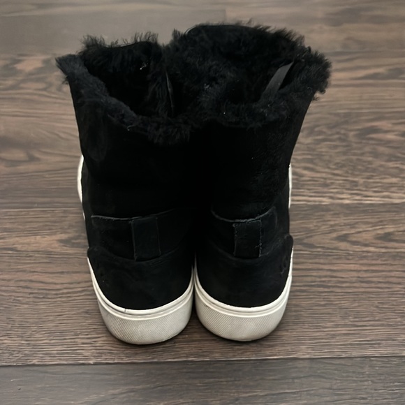 Add Bevan lace up sneakers, black, suede, fur lining - Picture 3 of 7